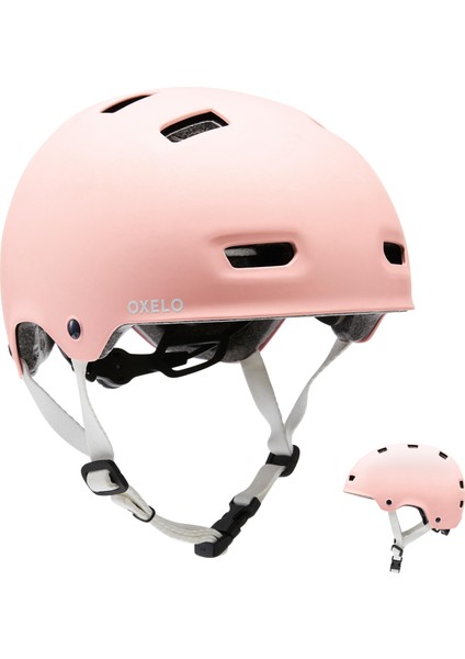 Oxelo Kask - Paten / Kaykay / Scooter - Pembe - MF500