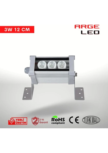 Arge Led Mavi Wallwasher Duvar Boyama 12 Cm (3W)