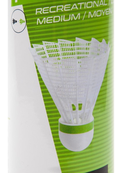 Perfly Plastik Badminton Topu - Orta Boy - 6'Lı Paket - Beyaz - Psc 100