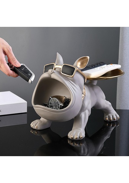Köpek Depolama Tepsisi Heykeli Koleksiyon Heykel Masaüstü Dekorasyon Bej (Yurt Dışından) indirimleri