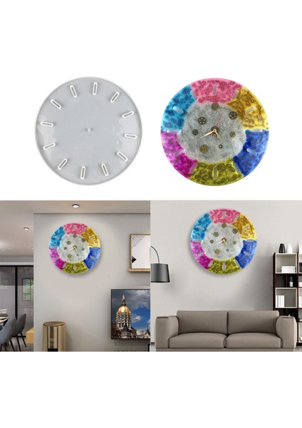 Kare Yuvarlak Saat El Yapımı Dıy Epoksi Silikon Mücevher Zanaat Için. 4cm Gri (Yurt Dışından)