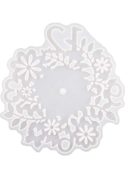 Şeffaf Saat Epoksi Takı Yapma Araçları Dekorasyonu D-28x26mm Beyaz (Yurt Dışından)