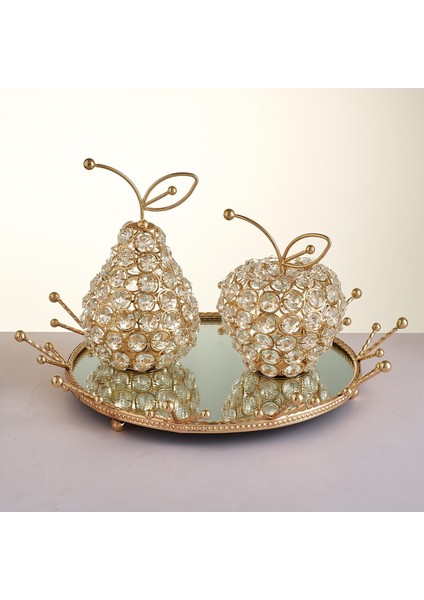 Ev Yatak Odası Masası Partisi Için Kristal / Armut Süsleri Dekor Altın (Yurt Dışından) modelleri