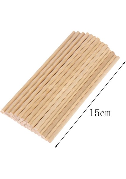 50pcs Çeşitli Boyutlar Bitmemiş Ahşap Yuvarlak Boş Ahşap Çubuk Dübeller 15x0.5cn Için (Yurt Dışından) indirimleri