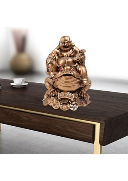 Buda Tealight Sahibi Meditasyon Figürinleri Gülerek Için Bahçe Heykeli Buda Küçük (Yurt Dışından)