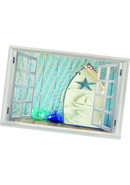 Çıkarılabilir 3d Pencere Görünümü Duvar Sticker Ev Sanat Durumu Dekor R (Yurt Dışından)