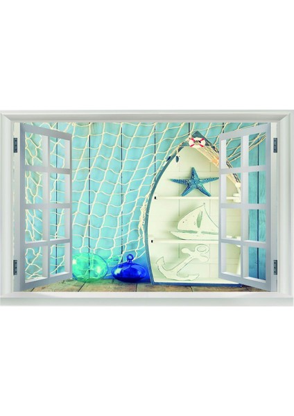 Çıkarılabilir 3d Pencere Görünümü Duvar Sticker Ev Sanat Durumu Dekor R (Yurt Dışından)