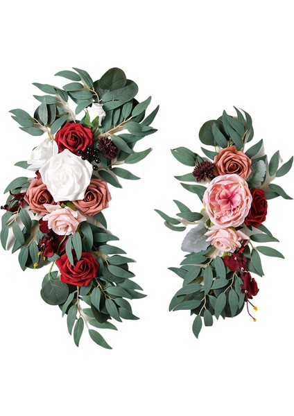 Yapay Çiçekler Swag Centerpiece Garland Arbor Zemin Duvar Tarzı Için El Yapımı Duvar Stili D (Yurt Dışından)