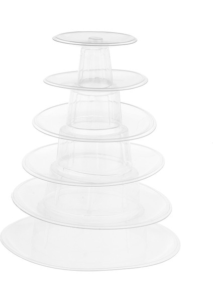 6 Katmanlar Macaron Stand Cupcake Duthy Düğün Pastası Tepsisi Yükseltici Fırın (Yurt Dışından)