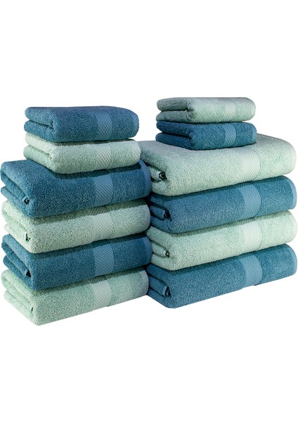 Banyo Havlu Setı 12 Adet - 4 Adet 30 x 50 cm 4 Adet 50 x 100 cm 4 Adet 70 x 140 cm
