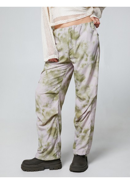 Paraşüt Pantolon Batik Desenli Beli ve Paçası Lastikli Stoperli modelleri