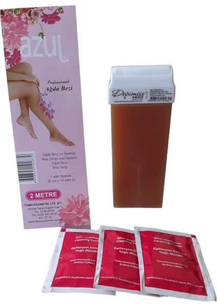 Roll-On Kartuş Sir Ağda Roll-On Naturel 100 ml 1 Adet 3 Adet Ağda Mendili 1 Adet 2 m Ağda Bezi
