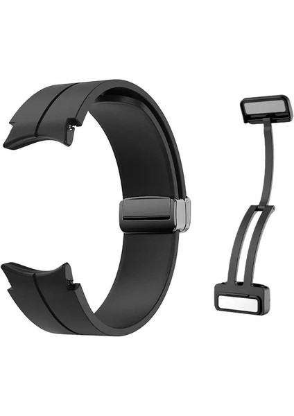 Samsung Galaxy Watch 4 40 44 mm Silikon Kordon Magnetik D Tokalı Spor Kayış Mıknatıslı Toka fırsatları