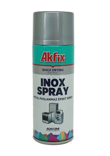 Inox Sprey Boya Inox Buzdolabı Fırın Boyası 400 ml