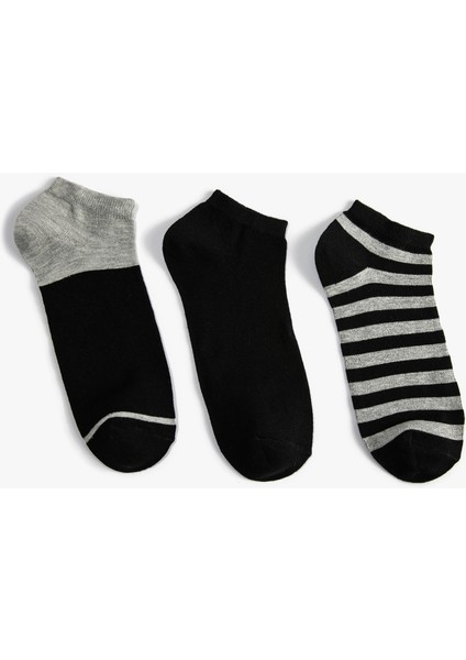 3-Pack Bootie Socks Set Geometric Detail