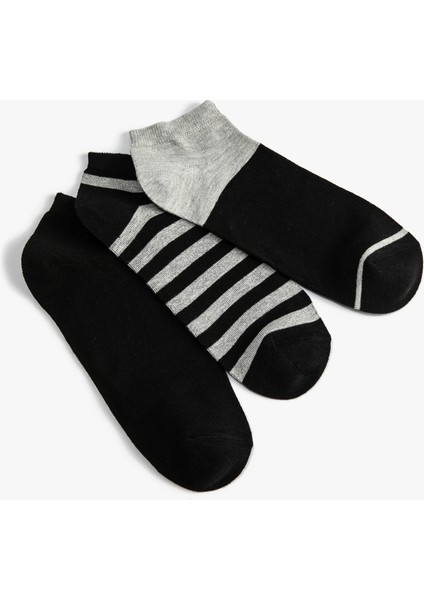 3-Pack Bootie Socks Set Geometric Detail