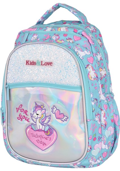 Çok Gözlü Su Geçirmez Nano Kumaş Kız Çocuk Unicorn Desenli Ilkokul Çantası L5094 fırsatları