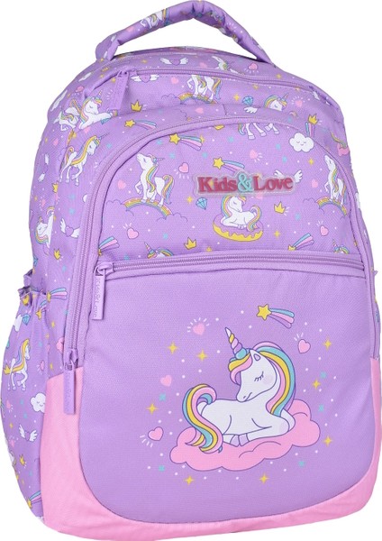 Çok Gözlü Su Geçirmez Nano Kumaş Unicorn Desenli Ilkokul Çantası L5110 fiyatları