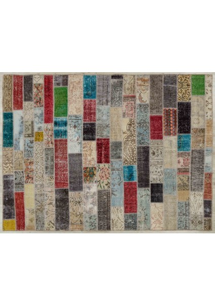 Patchwork Eskitme El Dokuma Halısı 160 x 215 cm 5006