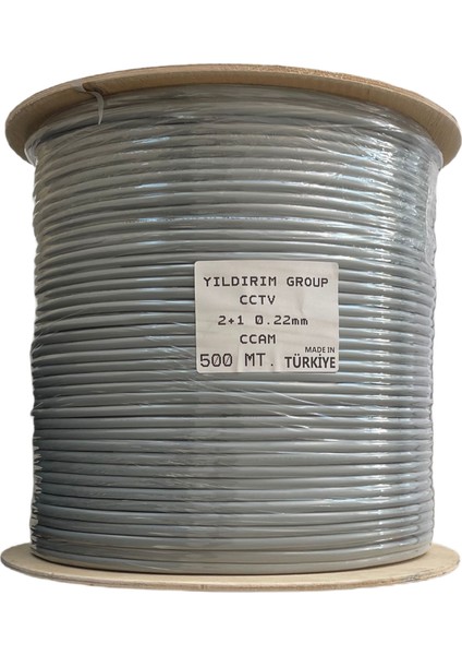 Cctv Bakır Kamera Kablosu 2+1 0.22 mm - 500 Metre