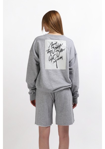 Kadın Reincarnation Oversize Gri Sweatshirt fiyatları