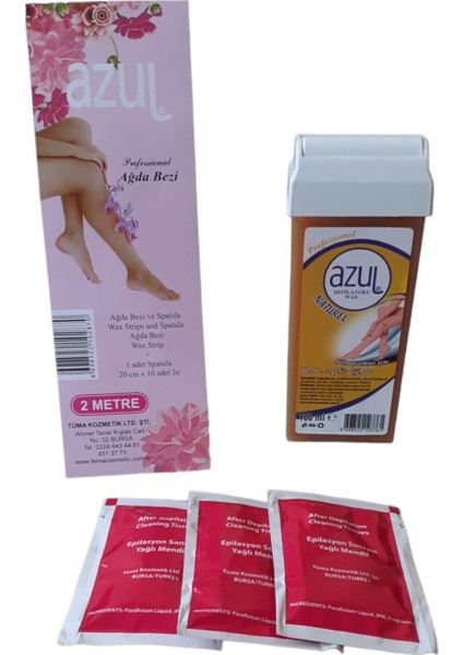 Naturel Roll-On Kartuş Sir Ağda 100 ml Roll-On 1 Adet 3 Adet Ağda Mendili