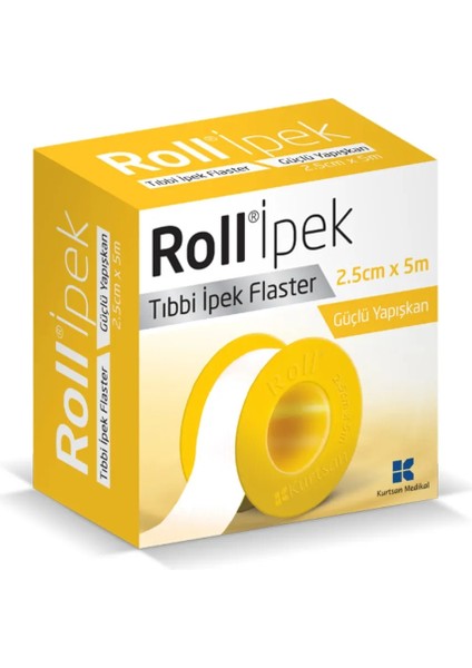 Çinko Oksitli Kauçuk Tıbbi Ipek Flaster 2.5 cm x 5 mt