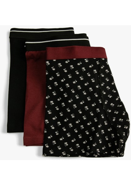 3'lü Boxer Seti Palmiye Detaylı Pamuklu fiyatları