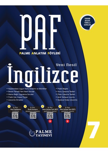 Palme Paf 7.sınıf Ingilizce Anlatım Föyleri