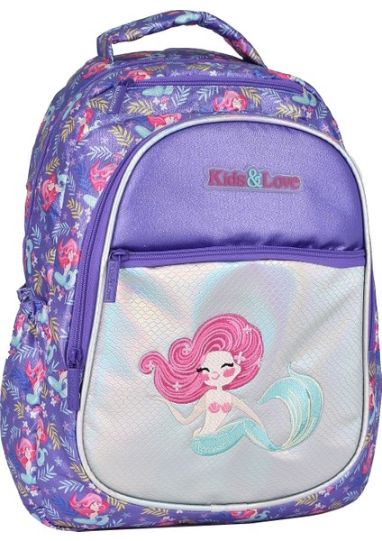 Çok Gözlü Su Geçirmez Nano Kumaş Kız Çocuk Deniz Kızı Desenli Ilkokul Çantası L5097 fiyatları