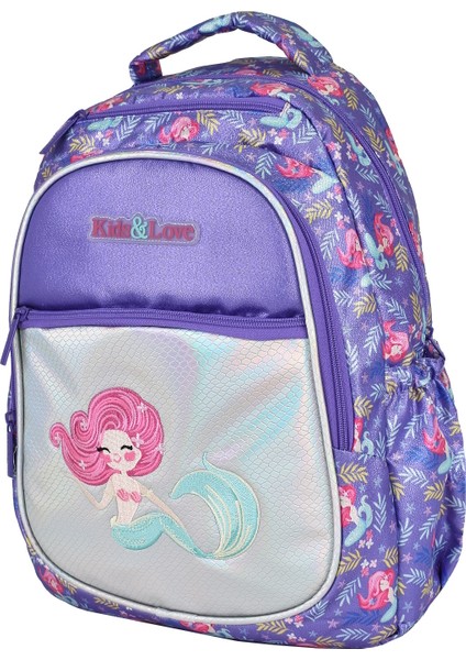 Çok Gözlü Su Geçirmez Nano Kumaş Kız Çocuk Deniz Kızı Desenli Ilkokul Çantası L5097 fırsatları