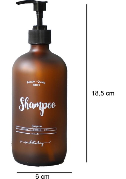 Miniminti Amber Cam Şampuan Şişesi - 500 ml (Shampoo)