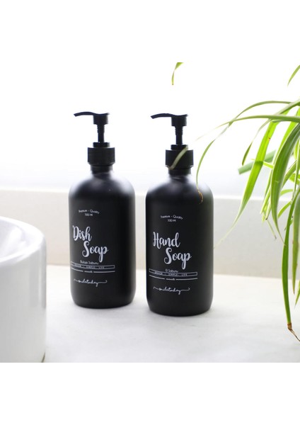 Miniminti Siyah Cam Bulaşık Sabunu Şişesi - 500 ml (Dish Wash) modelleri