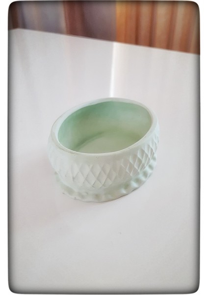 Dekoratif Beton Mumluk Yeşil Tealight Şamdan Mum Dahil Değil