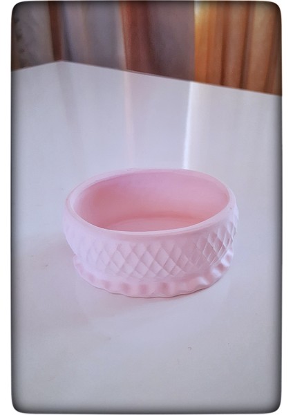 Dekoratif Beton Mumluk Pembe Tealight Şamdan Mum Dahil Değil