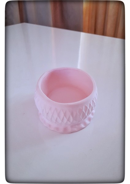 Dekoratif Beton Mumluk Pembe Tealight Şamdan Mum Dahil Değil