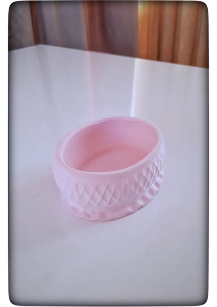 Dekoratif Beton Mumluk Pembe Tealight Şamdan Mum Dahil Değil