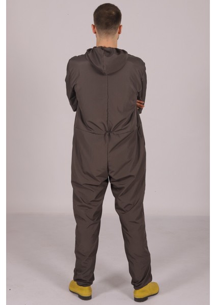 Gri Işçi Tulumu Balıkçı Çiftçi Bahçıvan Kuaför Laboratuvar Sıvı Geçirmez Terletmez Kumaş Unisex indirimleri