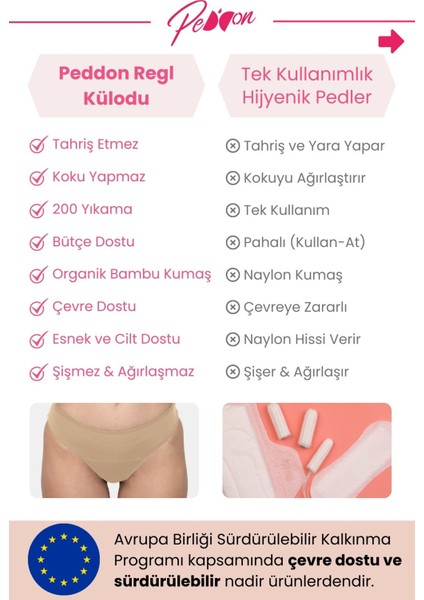 Süper Emici Ultra Hijyenik Katy Krem Regl Külodu Sızdırmaz Külot Gece Gündüz Adet Ped Don Özel Destek Yıkanabilir Regl Külodu
