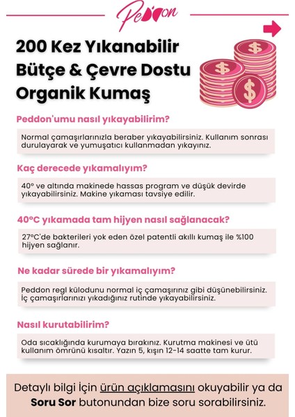 Süper Emici Ultra Hijyenik Katy Krem Regl Külodu Sızdırmaz Külot Gece Gündüz Adet Ped Don Özel Destek Yıkanabilir Regl Külodu