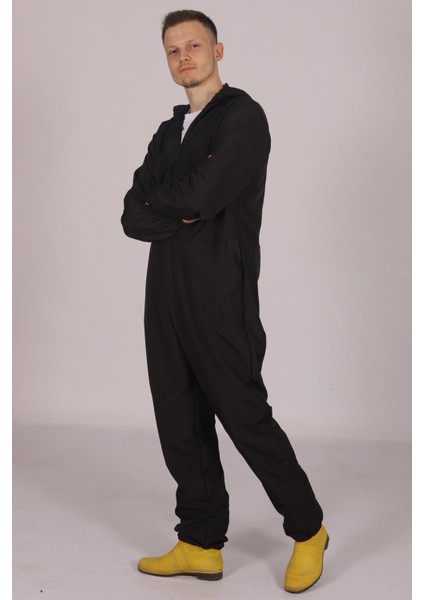 Siyah Işçi Tulumu Balıkçı Çiftçi Bahçıvan Kuaför Laboratuvar Sıvı Geçirmez Terletmez Kumaş Unisex modelleri