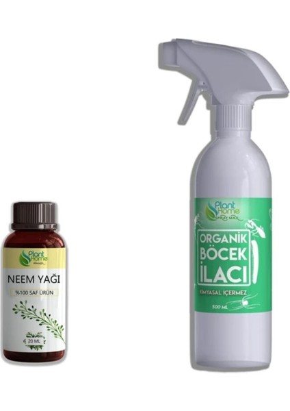 Plant Home Neem Yağı 20 ml - Spraymax Organik Böcek Kovucu 2li Set