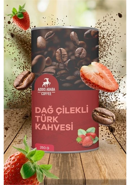 Addis Ababa Coffee Coffee Dağ Çilekli Türk Kahvesi , Aromalı Türk Kahvesi  250 gr