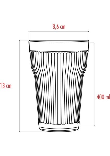 Akrilik Beyaz 6'lı Uzun Bardak & Su Meşrubat Bardağı 400 ml fırsatları