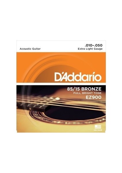 EZ900 Akustik Gitar Teli 0.10 Pena Hediyeli