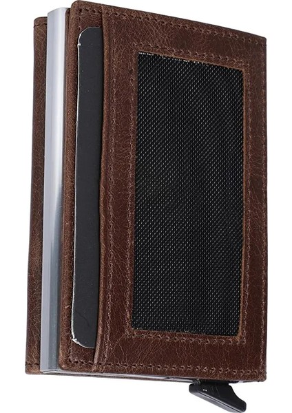 Mor Crazy Nubuk Deri Rfid Özellikli Mekanizmalı Erkek ve Kadın Akıllı Cüzdan Kartlık fırsatları