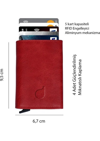 Mor Crazy Nubuk Deri Rfid Özellikli Mekanizmalı Erkek ve Kadın Akıllı Cüzdan Kartlık modelleri