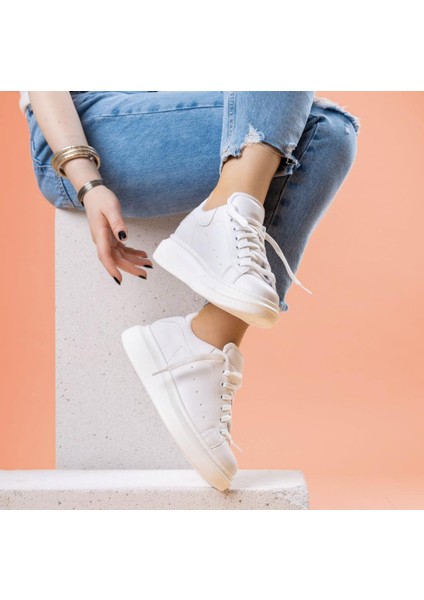 White Angel 2023-603 Kadın Yüksek Taban Sneaker Spor Ayakkabı