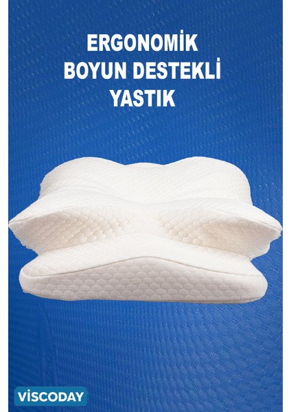 Ortopedik Visco Yastık Boyun Fıtığı Boyun Düzleşmesi Boyun Destekli Güzellik Yastığı