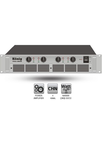 König PRO-3608 4X800 Watt Power Anfi